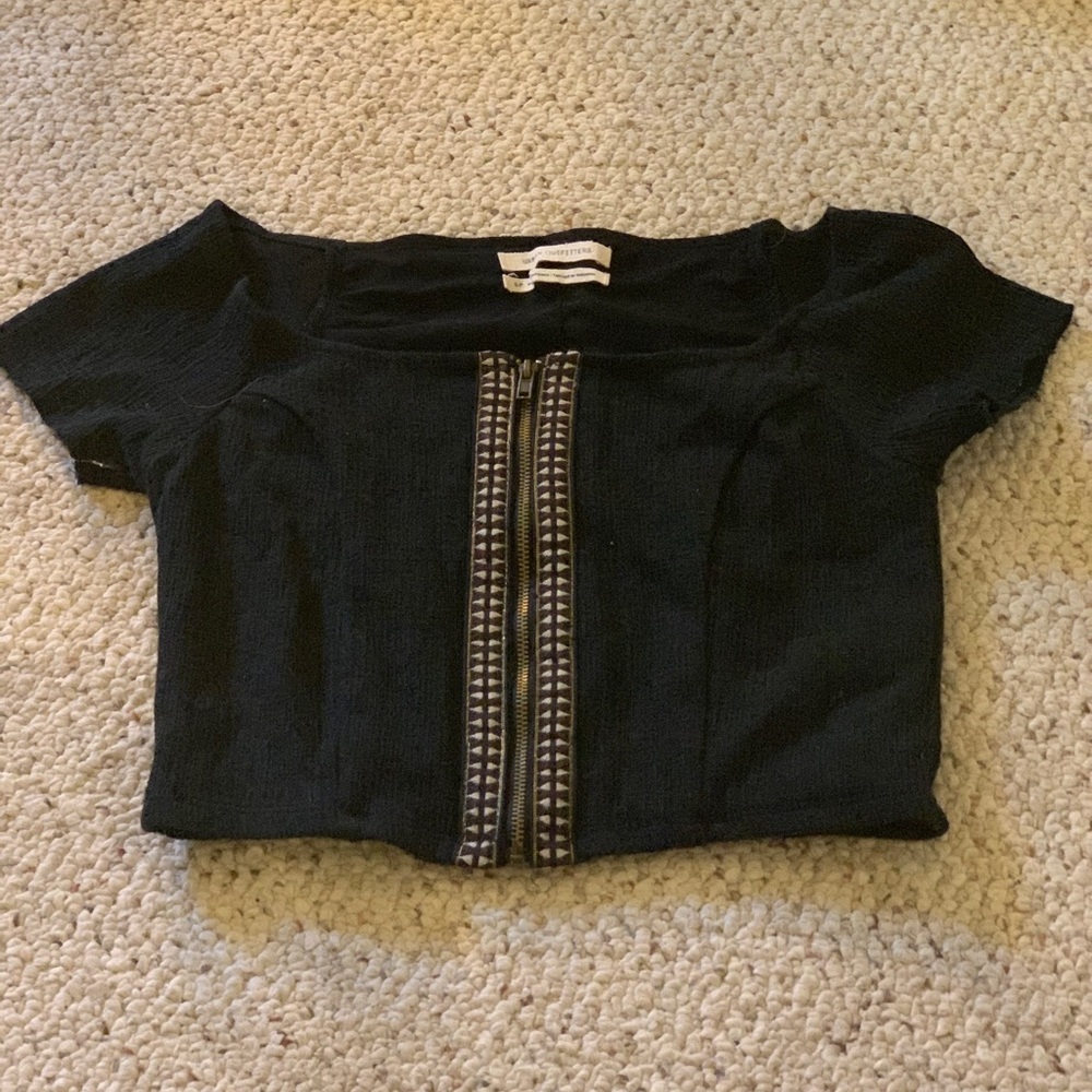 Urban outfitters Zip up crop top